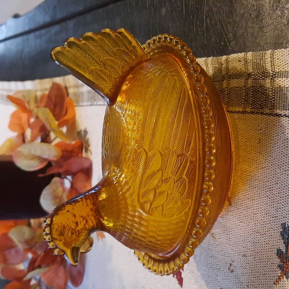 Vintage glass chicken